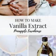 A graphic for Pinterest with the title of the blog and photos of the steps to make the recipe