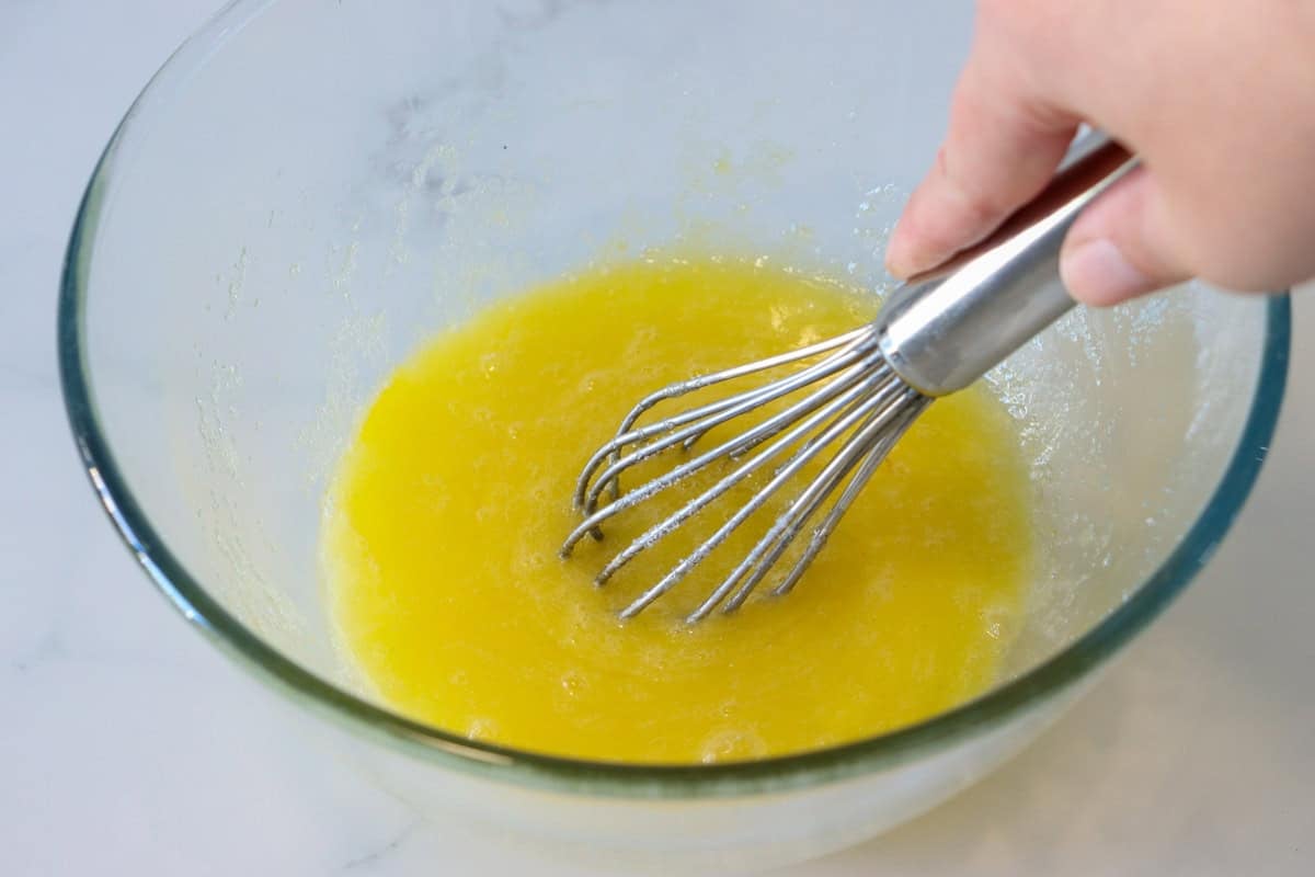Whisking eggs, eggs yolks and sugar